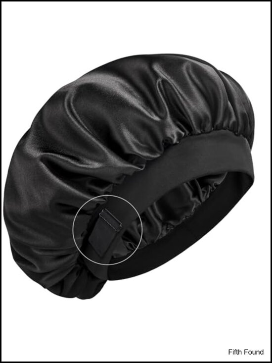 Double Layer Mulberry Silk Bonnet Sleeping Adjustable Non-Slip